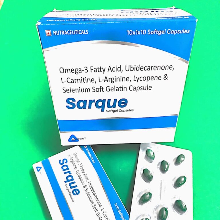 Sarque : Omega-3 Fatty Acid, Ubidecarenone, I-Carnitine, L-Arginine, Lycopene